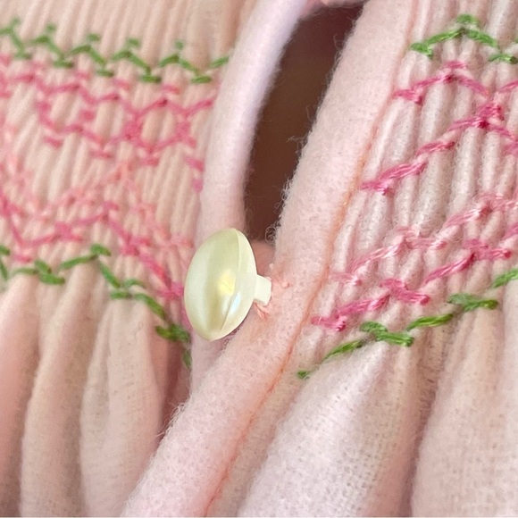 Vintage Pink Open House Coat 3 Pearl Button Closure - Picture 7 of 11
